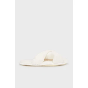 Yumuşak Dokulu Çapraz Peluş Terlik Kadın Terlik 6722001