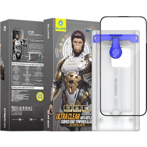BLUEO iPhone 15 Pro AR 3D Curved Anti Reflective Uygulama Aparatlı Kavisli HD Cam Ekran Koruyucu