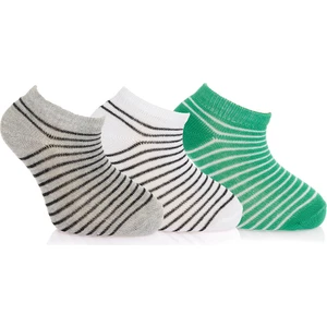 HelloBaby Erkek Çizgili 3'lü Bilek Çorap Erkek Bebek