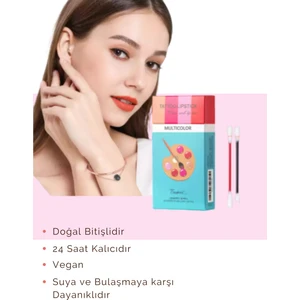 Karışık Renk Ruj Çubukları Tattoo Lipstick 24 Saat Kalıcı 20 Adet
