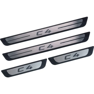 Bab Dizayn Automotive Citroen C4 Krom Kapı Eşik Koruması 2005 ve Üzeri 4 Parça