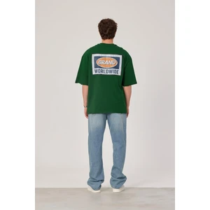 Brand Worldwide Baskılı Yeşil Tshirt