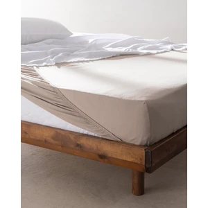 Madame Coco Valeria Tek Kişilik Plus% 100 Pamuk Lastikli Penye Çarşaf - Koyu Bej