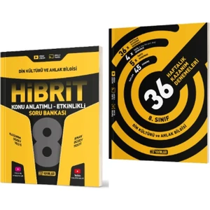 Hız Yayınları 8. Sınıf Din Kültürü ve Ahlak Bilgisi Hibrit Soru Bankası - 36 Haftalık Deneme