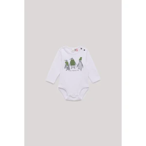 Erkek Bebek Beyaz Body