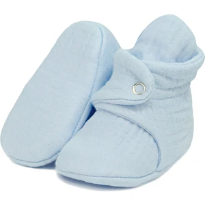 Ella Bonna Müslin Bebek Patiği, Organik Pamuk, Yenidoğan Pandufu, Mavi