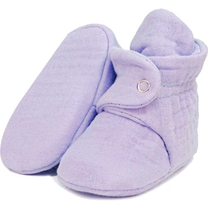 Ella Bonna Müslin Bebek Patiği, Organik Pamuk, Yenidoğan Pandufu, Lila