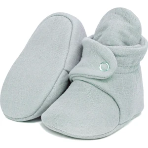 Ella Bonna Müslin Bebek Patiği, Organik Pamuk, Yenidoğan Pandufu, Gri
