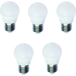 5 Adet 5W E27 A45 6500K Beyaz Top LED Ampul KES207-B