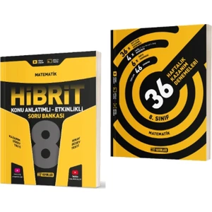 Hız Yayınları 8. Sınıf Matematik Hibrit Soru Bankası - 36 Haftalık Deneme