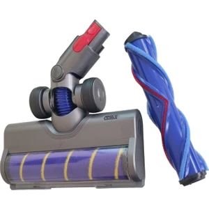 Dyson V7, V8, V10, V11, V15 ile Uyumlu Dik Süpürge Için LED Işıklı Döner Zemin Emici Başlık