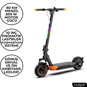 ES80 Plus 80KM Menzilli 25Km Hız Süspansiyonlu Sinyalli Elektrikli Scooter