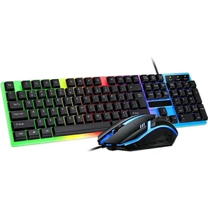 Işıklı Q Klavye - Mouse - Mousepad Rgb Aydınlatmalı Türkçe Klavye- Oyuncu Klavyesi
