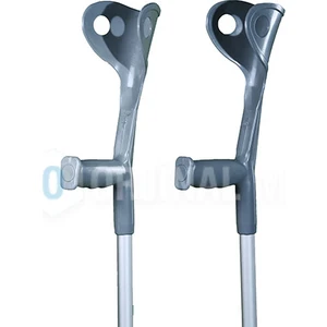 1 Çift Gri Kanedyen Koltuk Değneği Ayarlanabilir Dirsek Destekli Baston