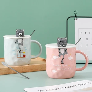 3D Kabartmalı 400ML Sevimli Kedi Kupa Bardak