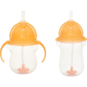 Tıklama Kilitli Uçlu Alıştırma Bardağı 6AY+207 ml ,turuncu, 12AY+297 ml Turuncu