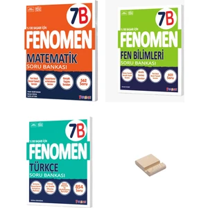 Fenomen Yayıncılık 7. Sınıf B Serisi Matematik Fen Bilimleri ve Türkçe 3lü Soru Bankası