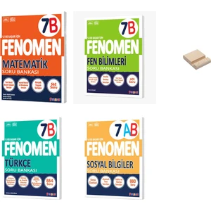 Fenomen Yayıncılık 7. Sınıf B Serisi Matematik Türkçe Fen ve Sosyal Soru Bankası 4lü Set