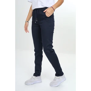 Kız/erkek Çocuk Unisex Pamuklu Gabardin Beli Lastikli Lacivert Okul PANTOLONU-PNT-0023