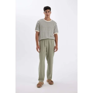 Relax Fit Rahat Kesim Dar Paça Keten Karışımlı Yazlık Pantolon C1140AX24SM