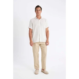 Relax Fit Düz Paça Keten Pantolon C1117AX24SM