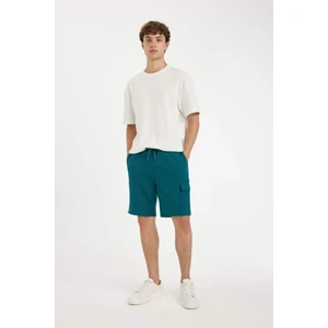 Regular Fit Düz Paça Kargo Cepli Basic Düz Şort B8796AX24SM