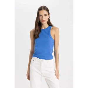 Slim Fit Dar Kesim Halter Yaka Fitilli Kaşkorse Atlet C4078AX24SP