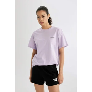 DeFactoFit Oversize Fit Bisiklet Yaka Kısa Kollu Tişört T7793AZ24SP