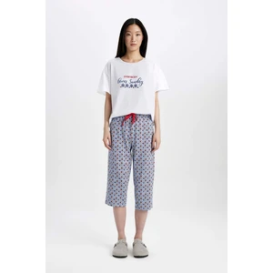 Fall in Love Regular Fit Baskılı Kısa Kollu Pijama Takımı B8681AX24SM