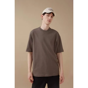 Oversize Geniş Kalıp Bisiklet Yaka Basic Düz Kısa Kollu Tişört B4933AX24SP