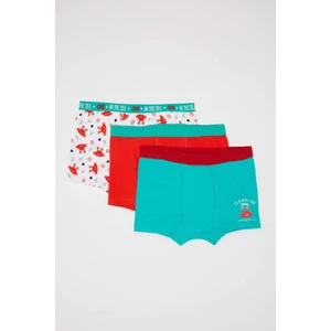 Erkek Çocuk Desenli 3'lü Boxer Z7949A624SM