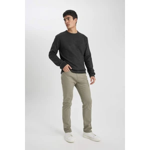 Yazlık Gabardin Chino Kanvas Pantolon Slim Fit Dar Kesim Dar Paça Cepli B2089AX24SP