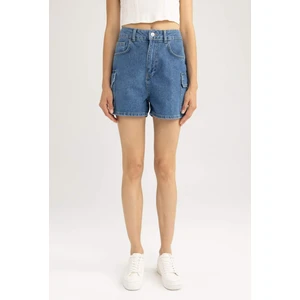 Mom Fit Yüksek Bel Jean %100 Pamuk Şort B0307AX23HS