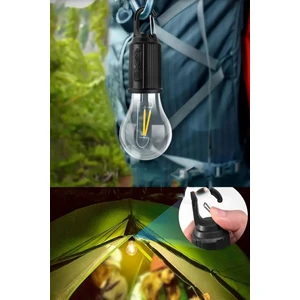 Huzur Elektrik Taşınabilir Şarjlı LED Ampül Outdoor Kamp Bahçe Lambası 10W Askılı Kırılmaz LED Işık