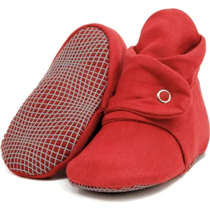 Ella Bonna Organik Pamuk Bebek Pandufu, Kaydırmaz Taban, Yenidoğan Patiği, Ev Kreş Ayakkabısı, Bordo