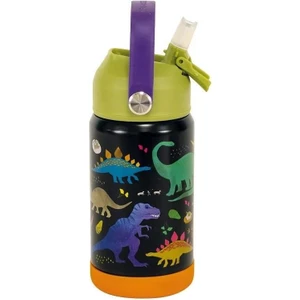 Floss & Rock Paslanmaz Çelik Pipetli Suluk - Dino