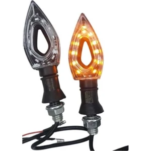 Üniversal Motosiklet LED Sinyal Üçgen Takımı Sarı