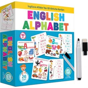 Circle Toys English Alphabet Ingilizce Alfabe Yaz-Sil Aktivite Kartları