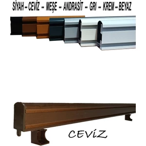 Dekoratif Perde Ray Kornişi alüminyum 2 Kanallı