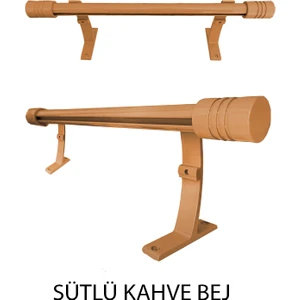 20 Mm Kornişli Dekoratif Alüminyum Tek Raylı Rustik  Perde Askısı