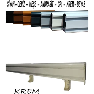 Dekoratif Perde Ray Kornişi alüminyum 2 Kanallı