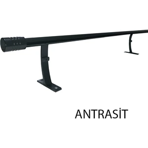 20 Mm Kornişli Dekoratif Alüminyum Tek Raylı Rustik  Perde Askısı