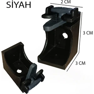 Dekoratif Ray Montaj Aparatı Kısa Ayak 3 Cm 6 Adet