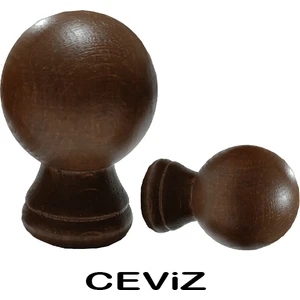 Ahşap Rustik Top Başlık 2 Adet