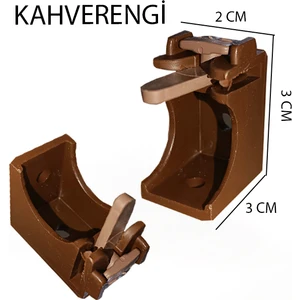 Dekoratif Ray Montaj Aparatı Kısa Ayak 3 Cm 6 Adet