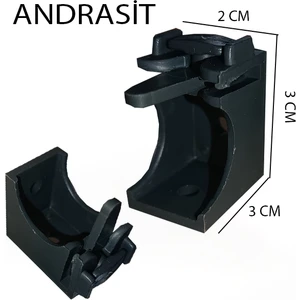 Dekoratif Ray Montaj Aparatı Kısa Ayak 3 Cm 6 Adet