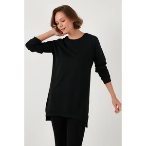 Modest Pamuklu Bisiklet Yaka Oversize Fit Tunik Bayan Tunik 5864896