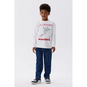 Bg Store Erkek Çocuk Beyaz T-Shirt