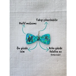 Venüs Takı ve Aksesuar Papyon Şeklinde Kedi/ Küçük- Orta Irk Köpek- Isimliği/ Künyesi