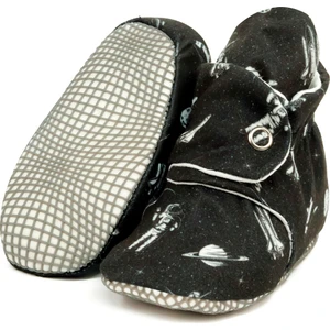 Ella Bonna Organik Pamuk Bebek Pandufu, Kaydırmaz Taban, Yenidoğan Patiği, Ev Kreş Ayakkabısı, Astronot ve Uzay